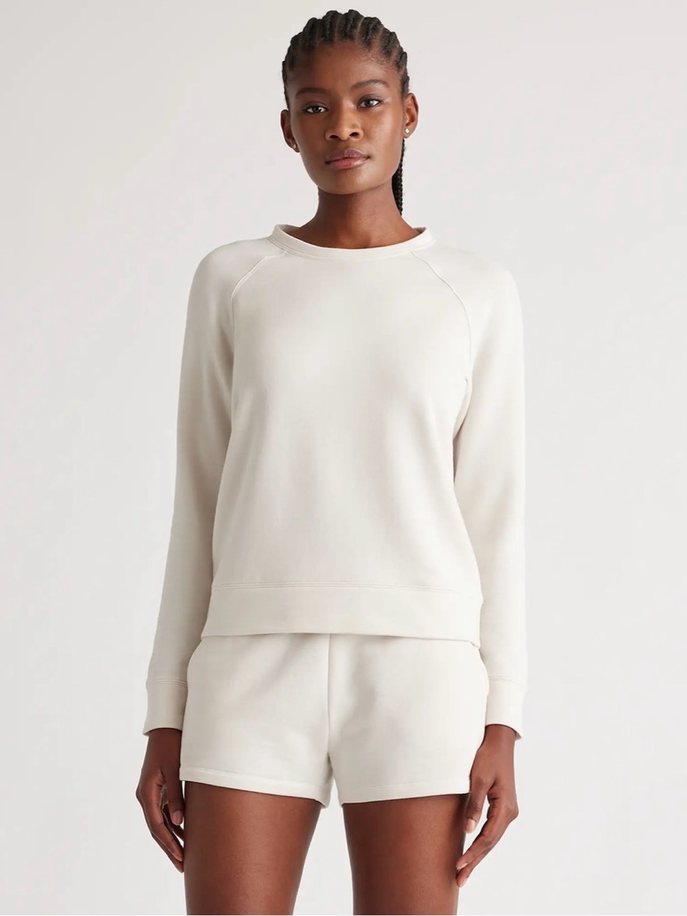 Quince SuperSoft Fleece Crew - Off-White